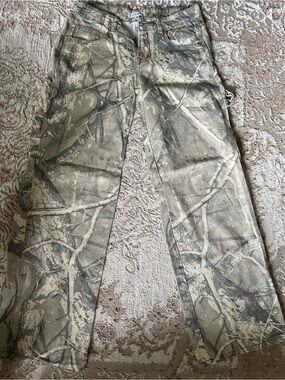Women’s Camo Wide Leg Carpenter Jeans - Taupe/Gray
